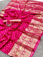 Precious Bandhej Pink Color Silk Saree
